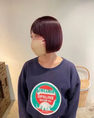 ショート カラー 板谷みさき /艶ボブ/藤沢美容室のヘアスタイル