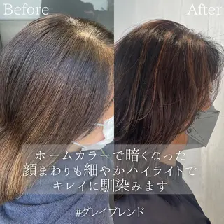 セミロング カラー DX SHARE SALON所属・matka白髪ぼかし 大人ヘア/KEIKOのヘアスタイル