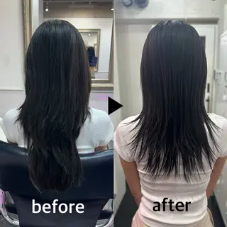 ミディアム ハイトーン/ウルフ /エクステ/ましろのヘアスタイル