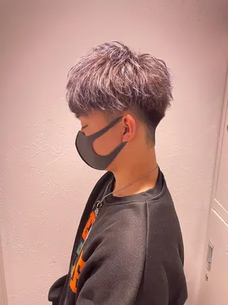 ショート カラー パーマ ヘアアレンジ メンズ キッズ ネイル マツエク・マツパ スパイキー/フェザー /波巻き/かいとのヘアスタイル