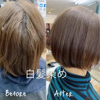 ショート カラー ハットリ /北習志野のヘアスタイル