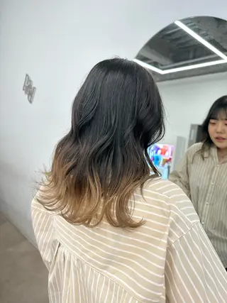 セミロング アレンジ/ブラウン カラー HARU🕯のヘアスタイル