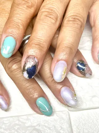ミディアム ネイル まり りぃ〜んのネイルデザイン