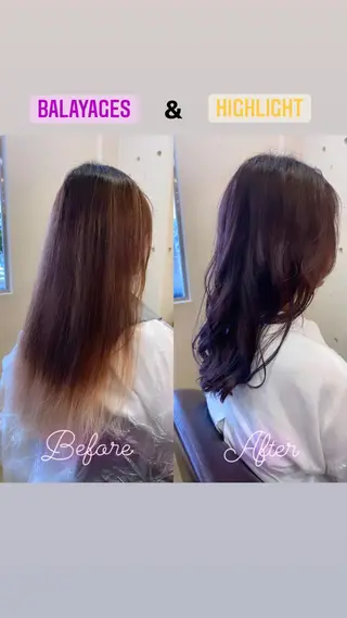 ロング カラー ヘアアレンジ アイブロウ SALOWIN京都河原町Suite店所属・外国人風レイヤー/ ハイトーンSHUのヘアスタイル