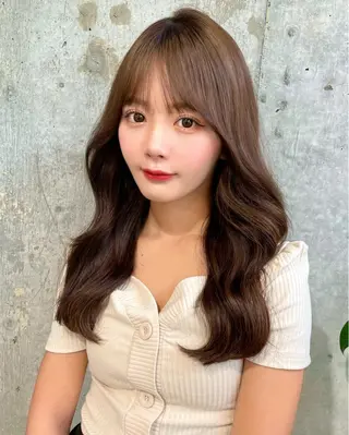 セミロング カラー 韓国ヘア🤍顔周り/ 髪質改善✨/林遼一郎のヘアスタイル