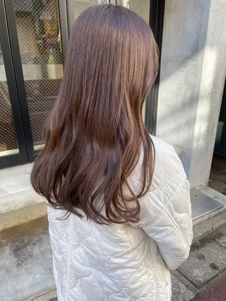 セミロング カラー 🩰オリーブ/ ベージュ松本咲花🩰のヘアスタイル