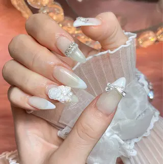 ネイル 23時まで❤︎韓国、 ワンホンネイルのネイルデザイン