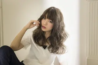 ミディアム カラー belta 姫路山吹 カラーモデル募集のヘアスタイル