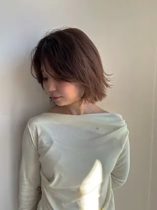 ミディアム 森綱 悠 /ボブ/ブリーチのヘアスタイル