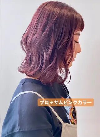 ミディアム カラー I know所属・木下 奈々のヘアスタイル