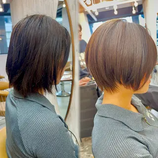 ショート カラー 髪質改善✨縮毛矯正 ショートボブ/ともきのヘアスタイル