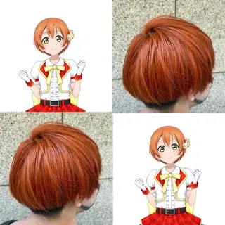 ショート カラー インナー/デザイン/ 白髪染め/しゅうとのヘアスタイル