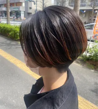 ショート ✨垢抜け✨3Dカラー 山本美侑のヘアスタイル
