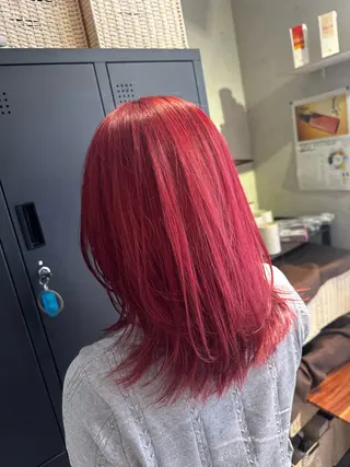 セミロング JOS所属・上野ハイトーン/デ ザイン✂︎touiのヘアスタイル