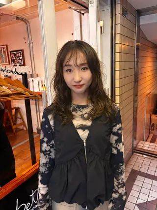 セミロング パーマ kaito パーマ募集！🔵のヘアスタイル