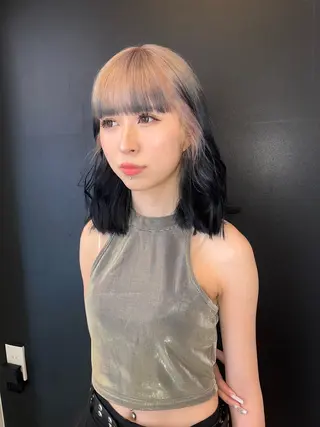 ミディアム カラー ヘアアレンジ @kyoniyy KYONIのヘアスタイル