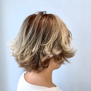 ショート カラー 🌈ぷる艶カラー🌈 髪質改善👑柳沼尚貴のヘアスタイル