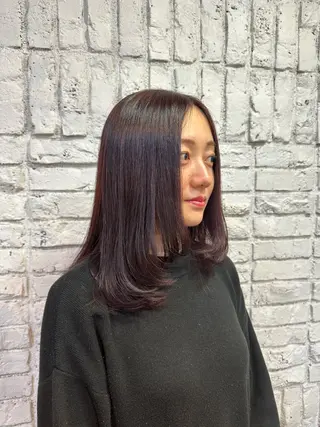 ミディアム カラー 亀井 結夏🐾 池袋🐬のヘアスタイル