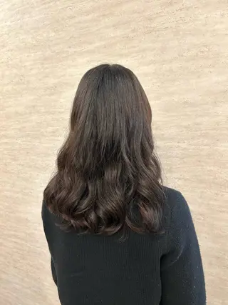 ミディアム パーマ 児玉 りなのヘアスタイル