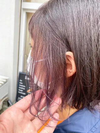 ミディアム カラー ⭐️ショート⭐️美髪 矯正⭐️水口陸のヘアスタイル