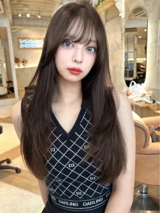 ロング カラー 韓国レイヤー/髪質 改善/縮毛🤍吉田のヘアスタイル