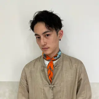 メンズ 銀座/メンズ特化/ ハイトーン/KANのヘアスタイル