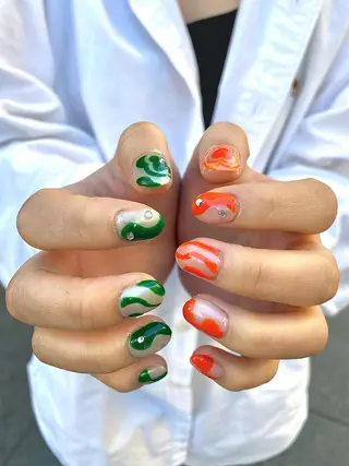 カラー 個性派/中韓ネイル SAKURAのネイルデザイン