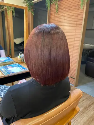 ミディアム 髪質改善カラー＆ 縮毛矯正　石井良平のヘアスタイル