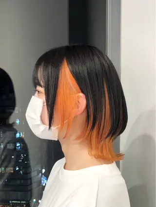 ショート カラー ヘアアレンジ ｲﾝﾅｰｶﾗｰ屋さん 🫧伊藤拓実のヘアスタイル