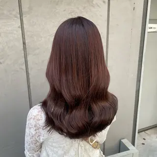 セミロング カラー 大人っぽ♡上品な暖色 ♡ブリーチなし♡のヘアスタイル