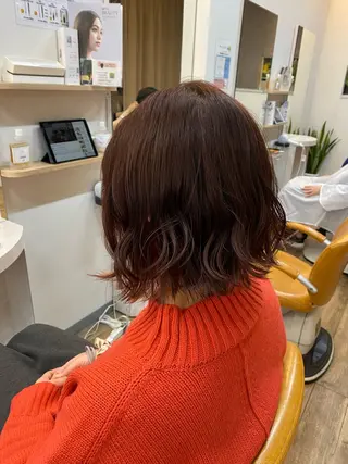 ミディアム カラー ブリーチなし透明感 🕊ワダ　ユイのヘアスタイル