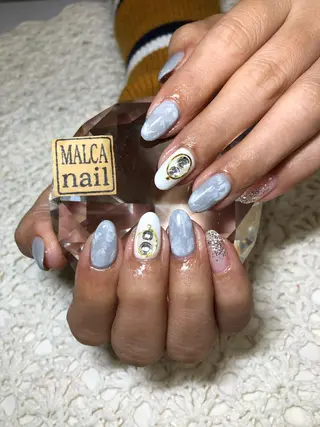 セミロング パーマ ヘアアレンジ キッズ ネイル マツエク・マツパ MALCAnail(マルカネイル)所属・荒木 莉奈のネイルデザイン