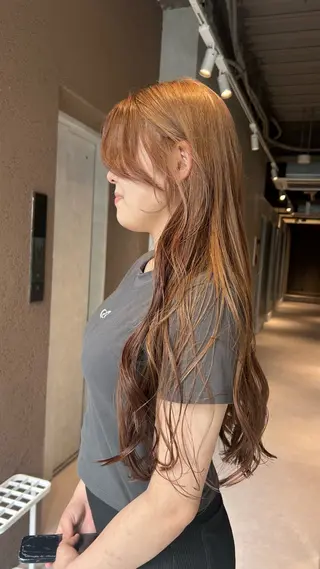 ロング カラー ヘアアレンジ YUKI🎀透明感 カラー/暗髪艶カラーのヘアスタイル