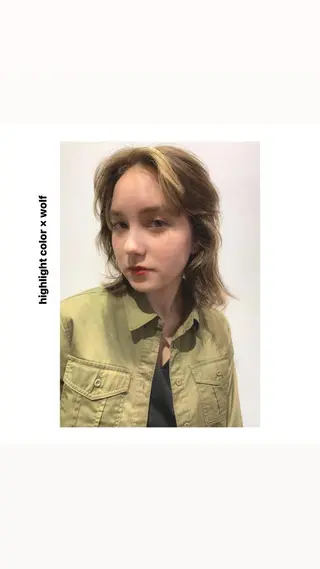 ミディアム カラー パーマ ヘアアレンジ メンズ キッズ ネイル マツエク・マツパ アイブロウ rewards成城学園前店所属・hiro【沿線で叶う 似合わせhair】のヘアスタイル