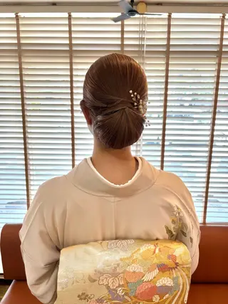 ロング ヘアアレンジ bright所属・miku ヘアセット/着付けのヘアスタイル