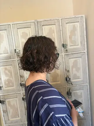 ショート パーマ ルプラボウ/中村潤菜 /ボブヘアのヘアスタイル