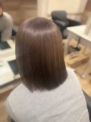 ミディアム カラー LouLou Hair【ルルヘアー】所属・emma/ 暖色カラー/ボブのヘアスタイル