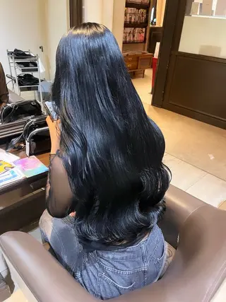 ロング カラー 鈴木 杏那のヘアスタイル