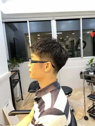 ショート メンズ 木下英治/ウルフ /レイヤー/銀座のヘアスタイル