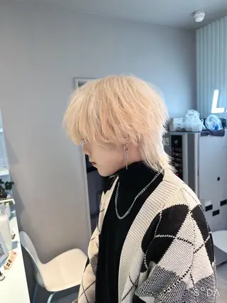 ショート カラー メンズ 🪄池袋ハイトーン 🪄ブリーチカラーのヘアスタイル