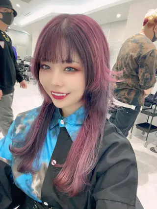 ロング ARMONY 神宮前所属・コテ巻き風パーマ 🦋そま🦋のヘアスタイル