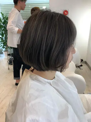 ショート カラー 難波/心斎橋/ボブ/ 髪質改善/ハイトーンのヘアスタイル