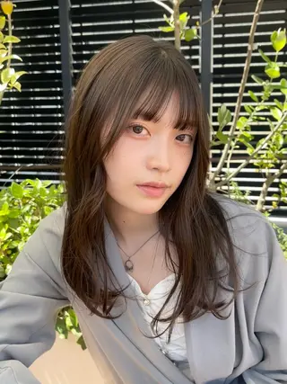 セミロング 園田 渉 ◤SHIKIO◢のヘアスタイル