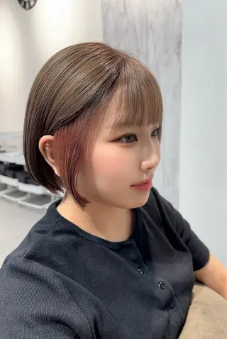 ミディアム カラー 山﨑 燦人のヘアスタイル