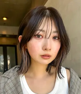 ミディアム カラー mee.表参道所属・ボブ/ショート /パーマ/shinのヘアスタイル