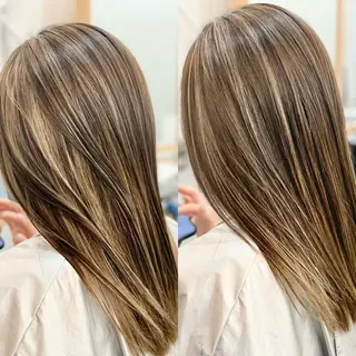 ロング ならざきつぐみ /天王寺/ハイトーンのヘアスタイル