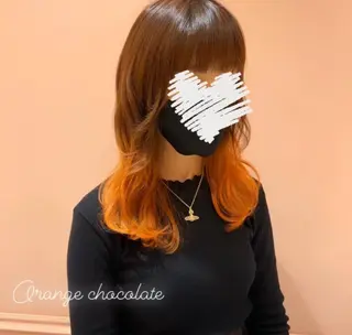 セミロング カラー 大阪韓国ヘア 🦋RINKAのヘアスタイル