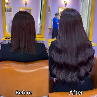 ロング シール+ちび編み込み エクステ梅田🐨のヘアスタイル