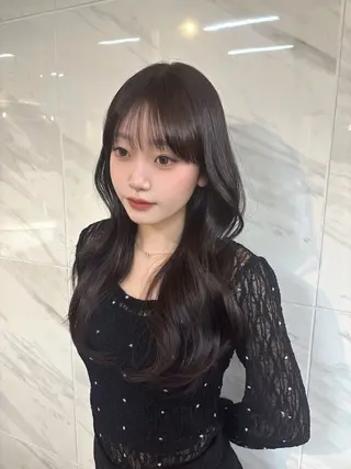 ロング 🤍韓国ヘア/ 楓🤍のヘアスタイル