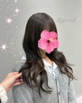 ロング ハイトーン/カラー /ウルフ/RENAのヘアスタイル